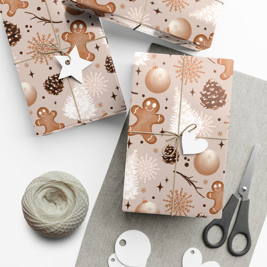 Winter Gingerbread Gift Wrap Papers