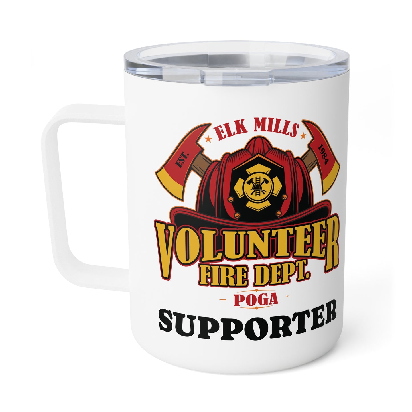 Elk Mills/Poga VFD Supporter Insulated Coffee Mug, 10oz