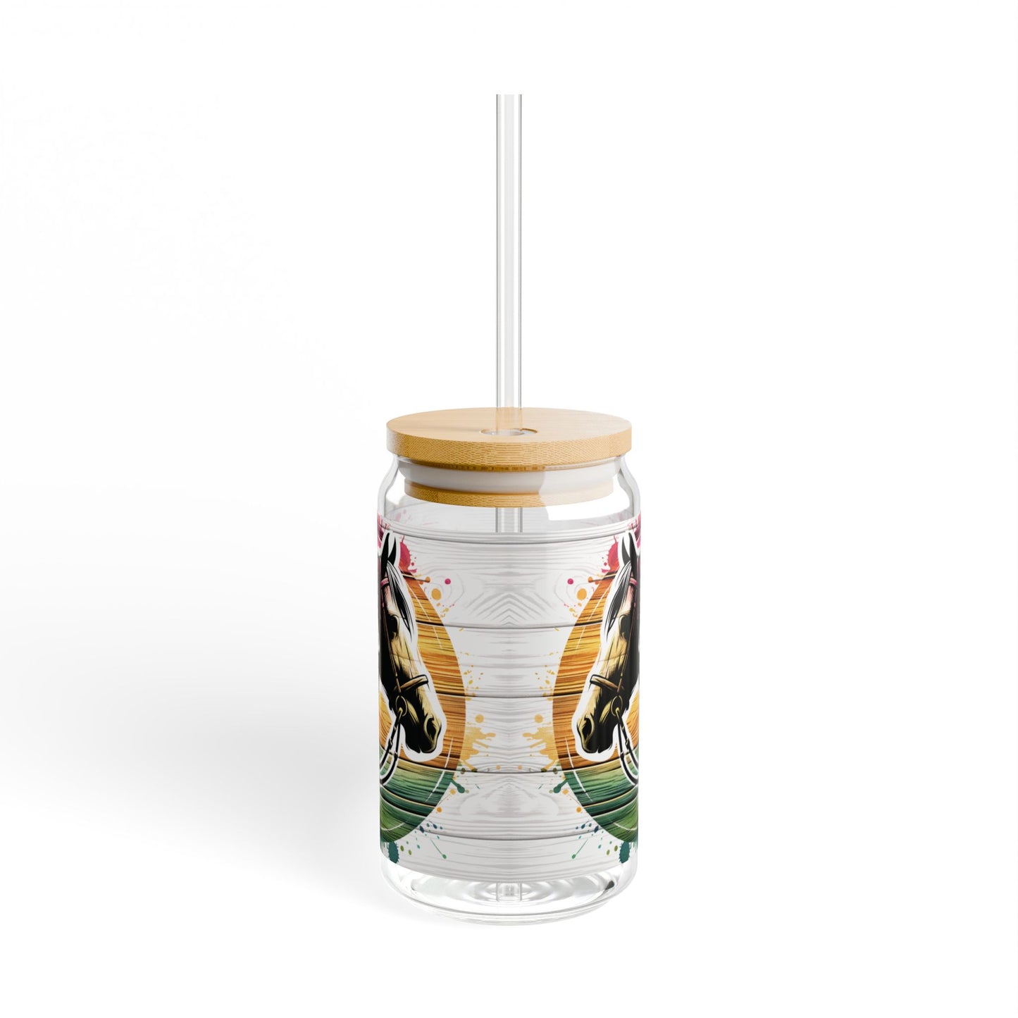 Cowgirl and Her Horse Sipper Glass, 16oz