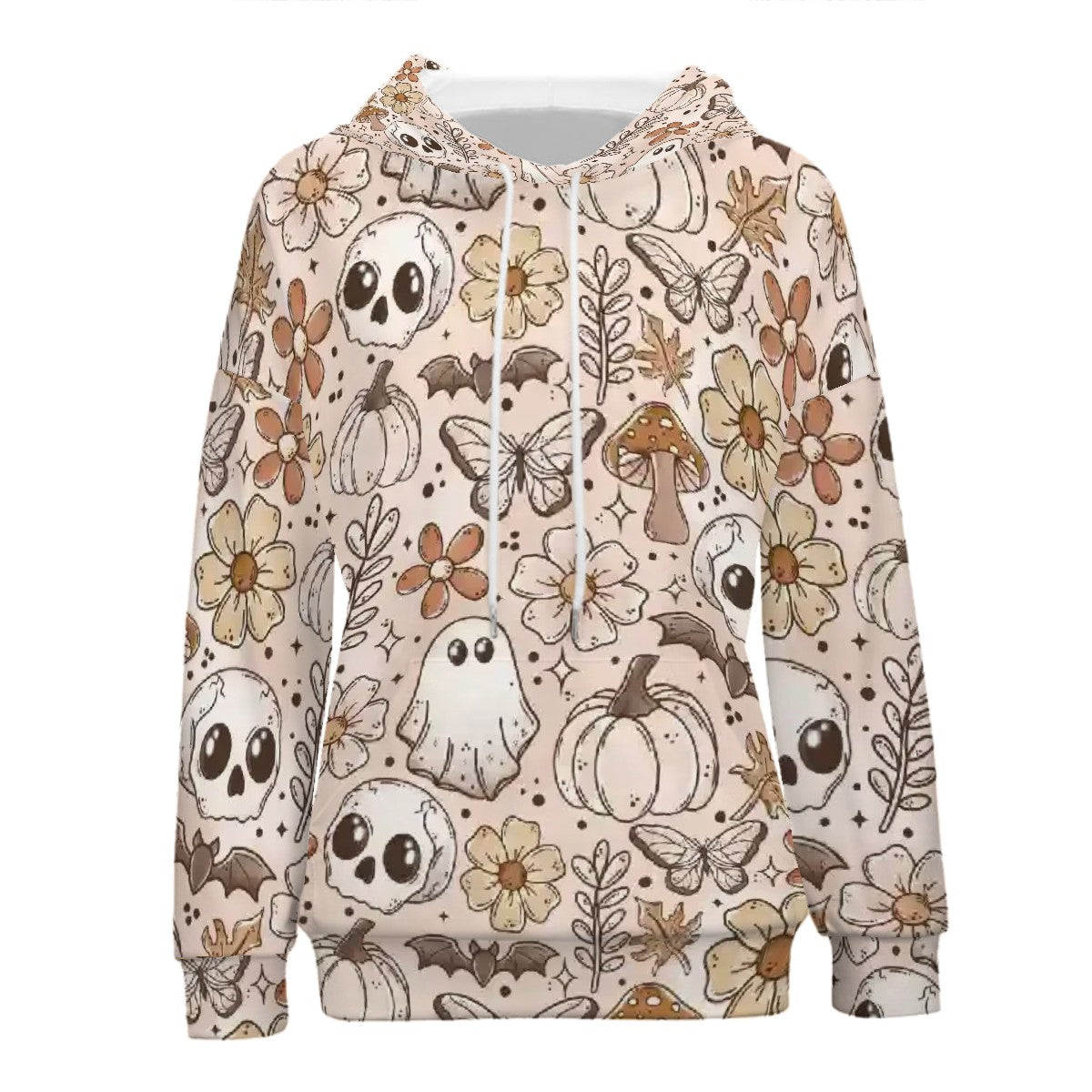 Boho Fall Women's All Over Print Hoodie - Matching Dog Hoodie (optional)