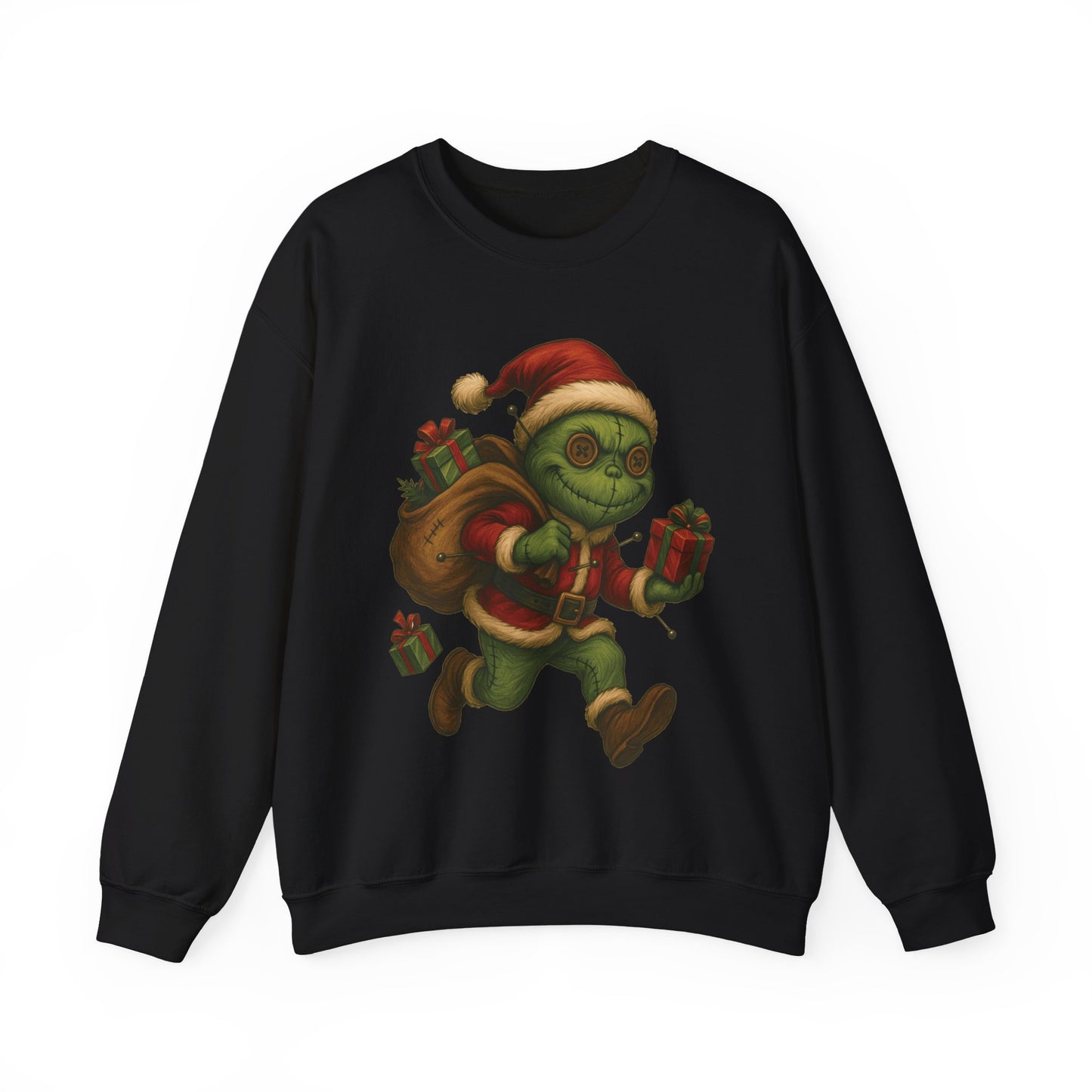 Voodoo Christmas Thief Crewneck Sweatshirt, Christmas Sweatshirt, Unisex Pullover, Gift for Friends