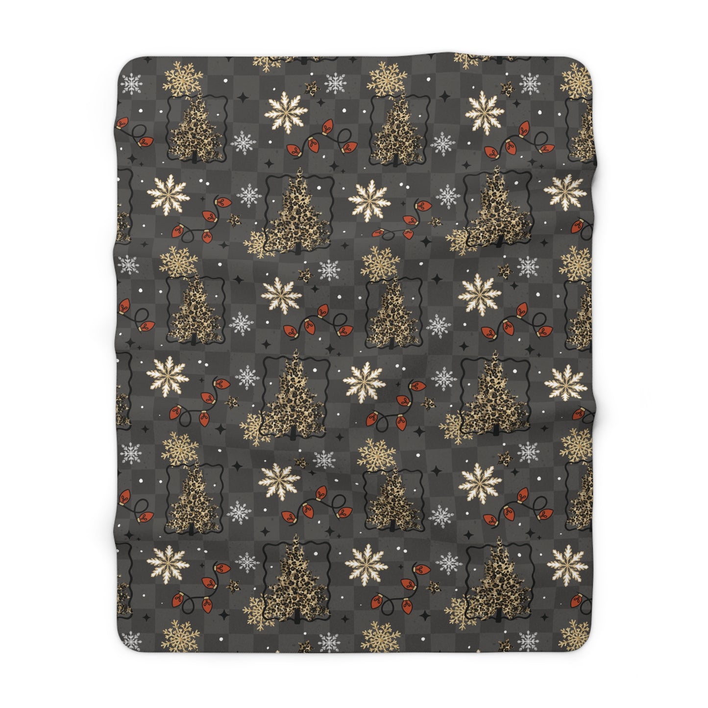 Rockin' Around the Christmas Tree Sherpa Fleece Blanket