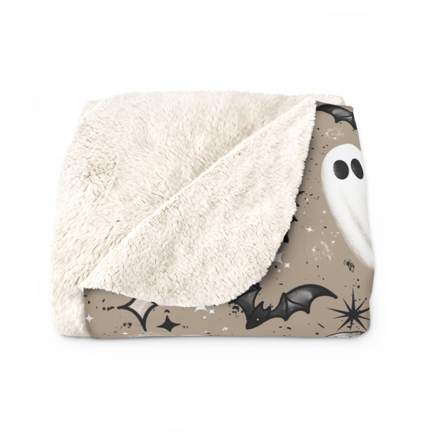 Ghosts and Moons Sherpa Fleece Blanket