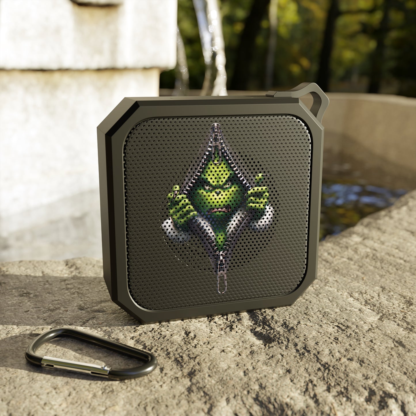 Outdoor Waterproof Bluetooth Speaker - "Grinch-A-Boo" Design