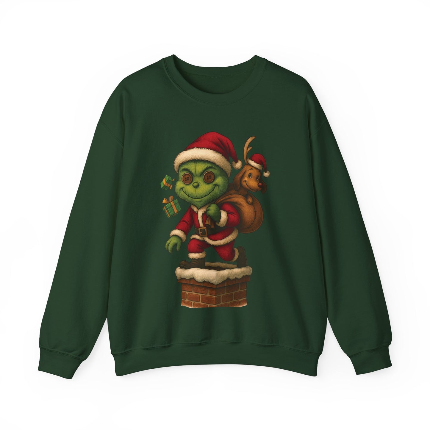 Voodoo Down the Chimney Crewneck Sweatshirt, Christmas Sweatshirt, Unisex Pullover, Gift for Friends