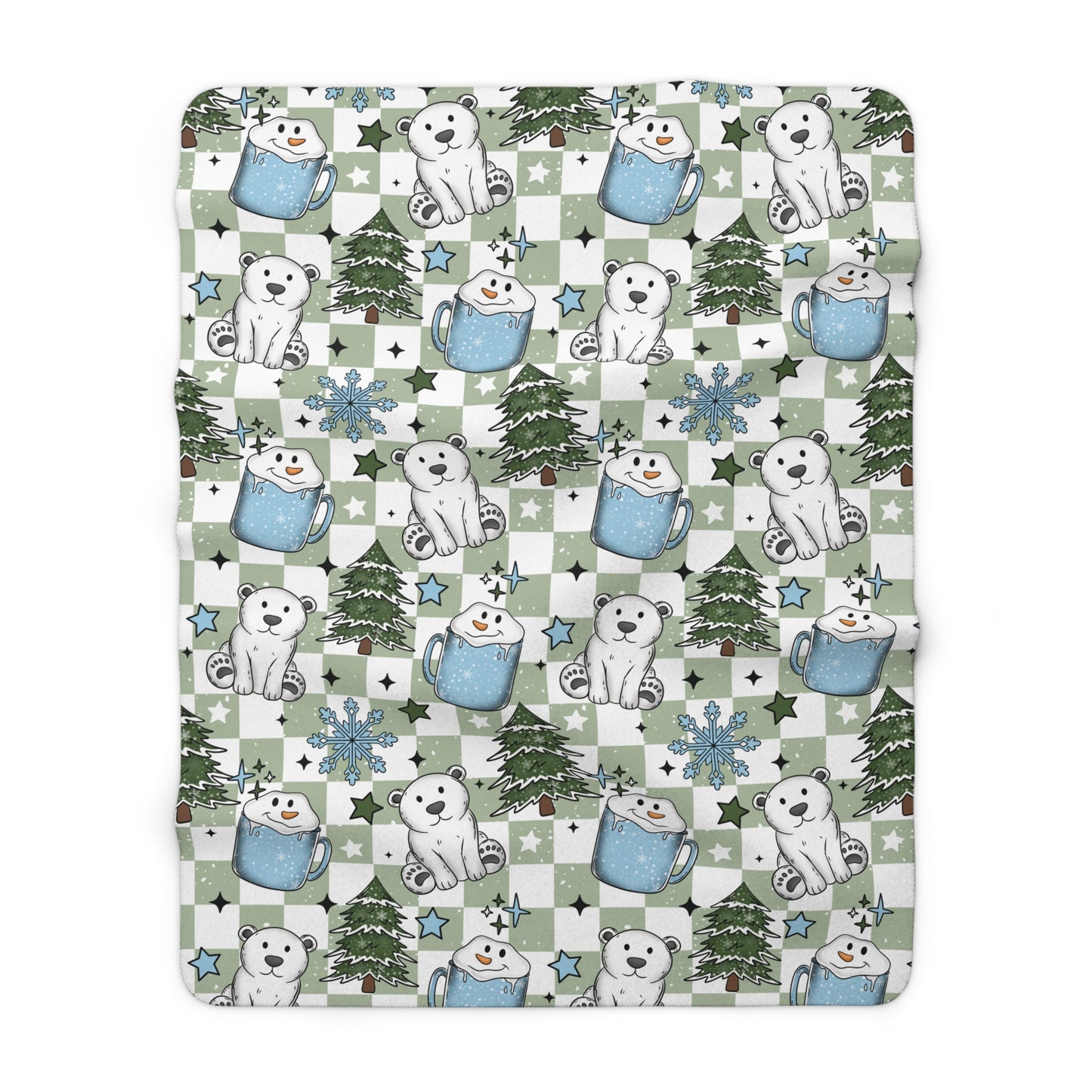 Winter Bear Sherpa Fleece Blanket