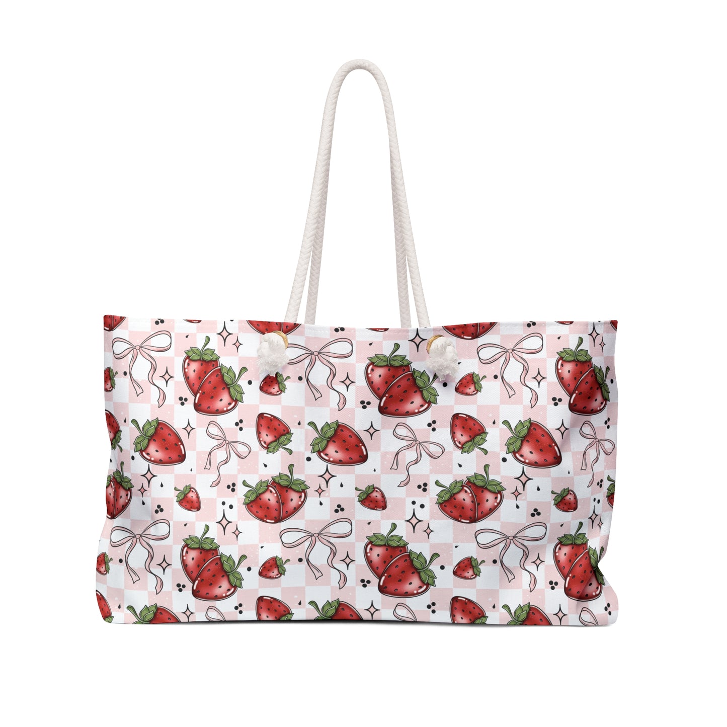Strawberry Season Weekender Bag - Eco-Friendly Travel Tote