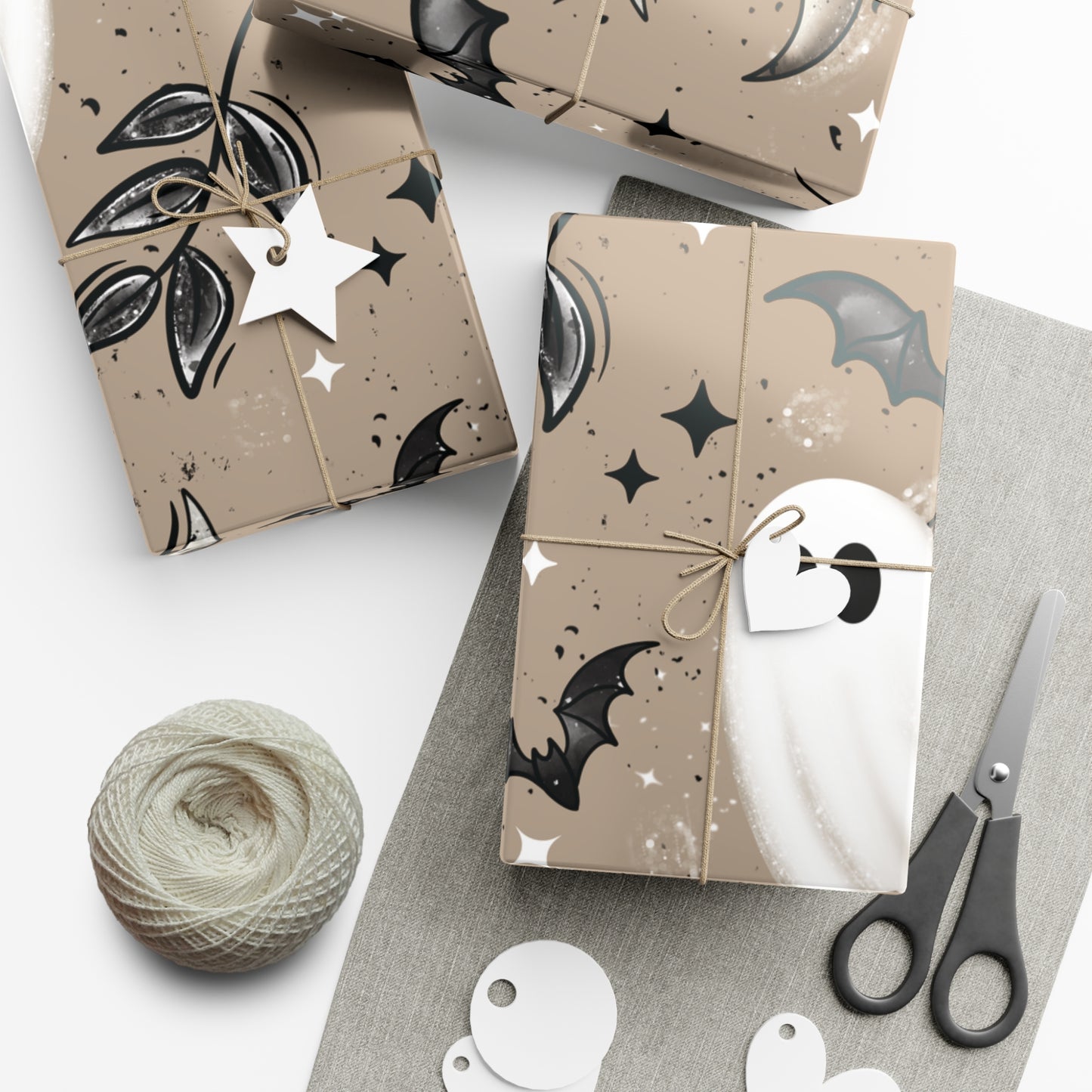 Ghosts and Moons Gift Wrap Papers