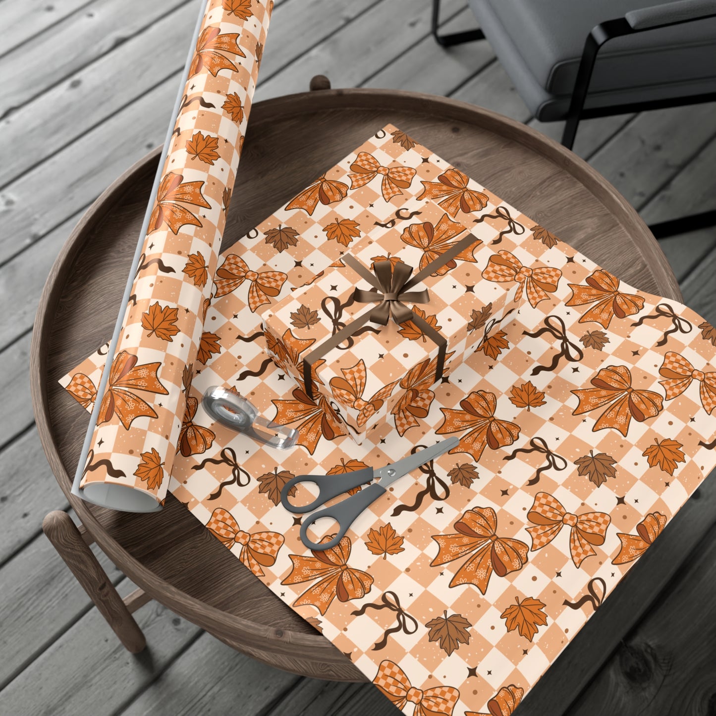 Fall Bows Gift Wrap Papers