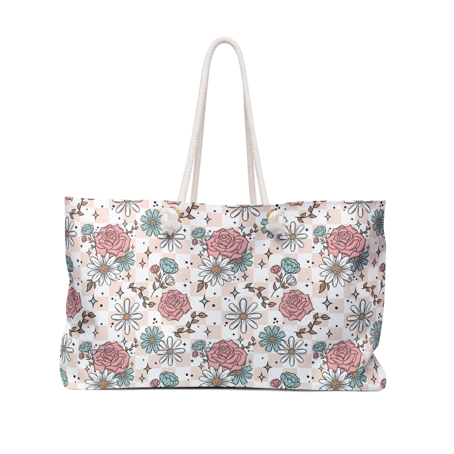 Pink & Blue Florals Weekender Bag - Eco-Friendly Travel Tote