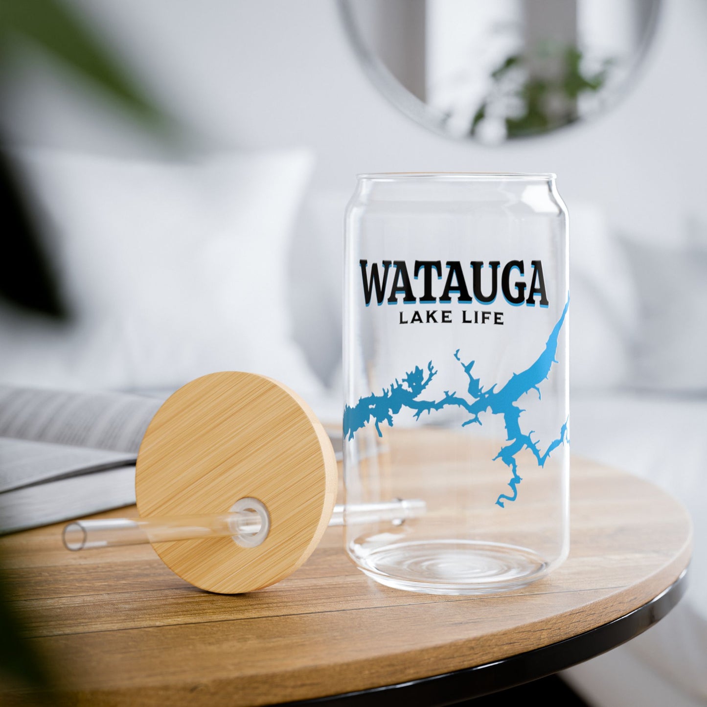 Watauga Lake Life Sipper Glass, 16oz