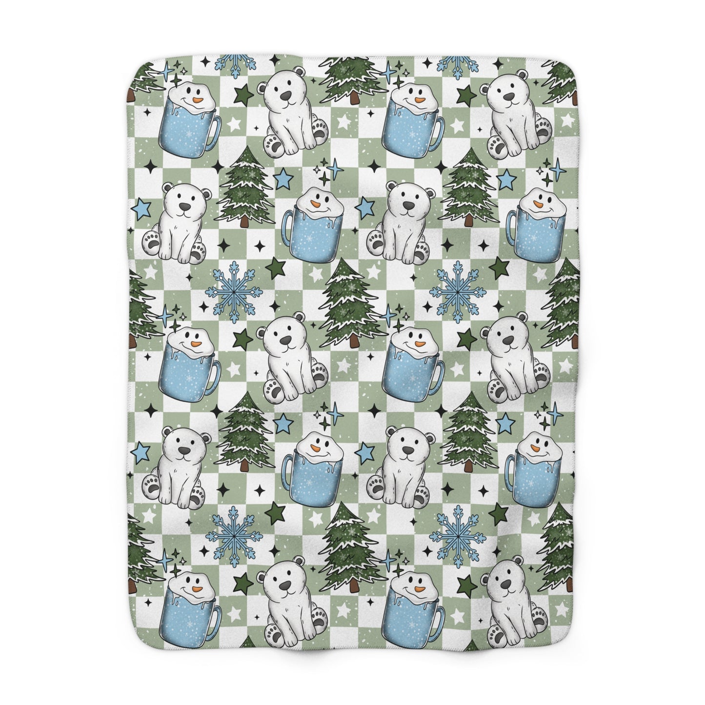 Winter Bear Sherpa Fleece Blanket
