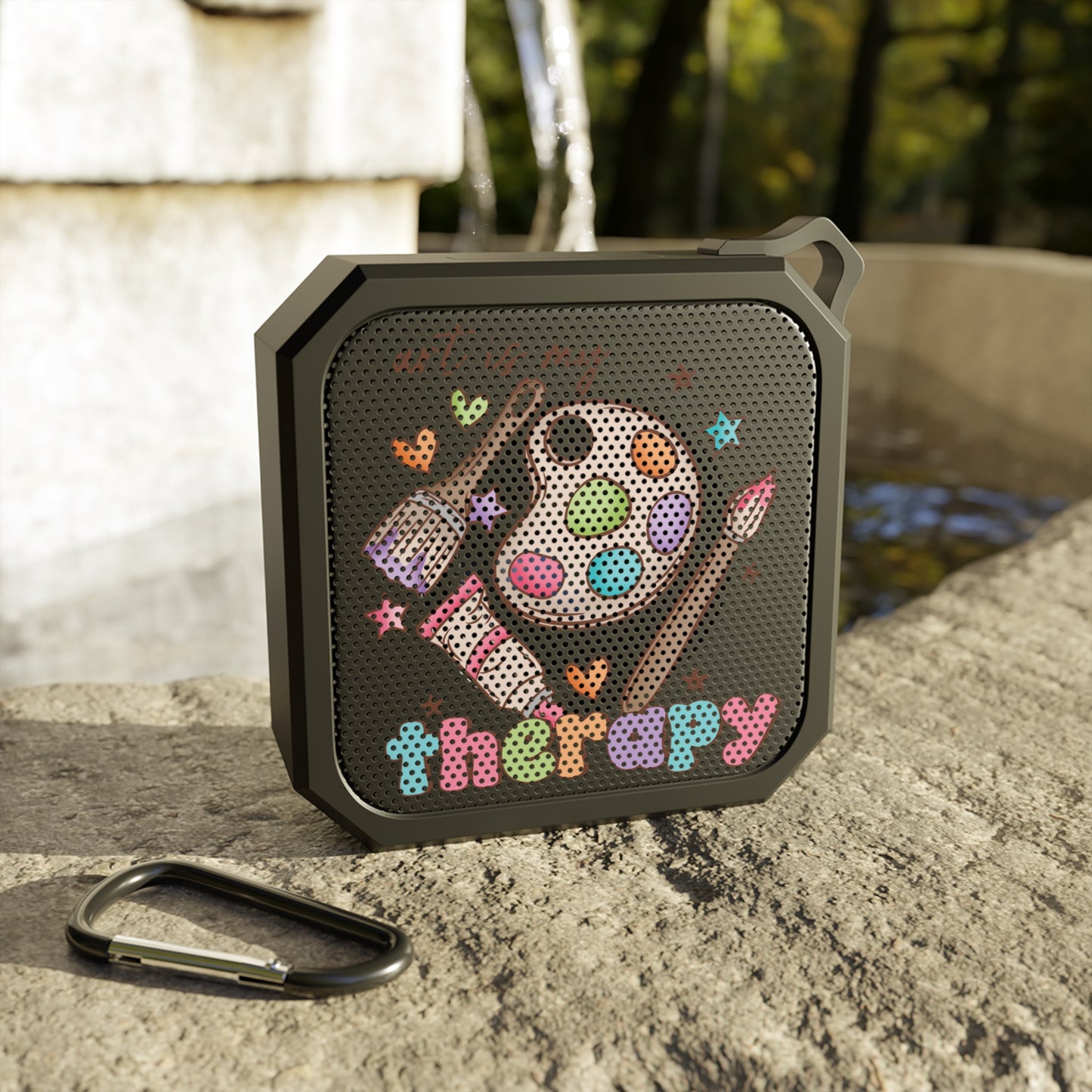 Outdoor Waterproof Bluetooth Speaker - "Art is my Therapy" Design