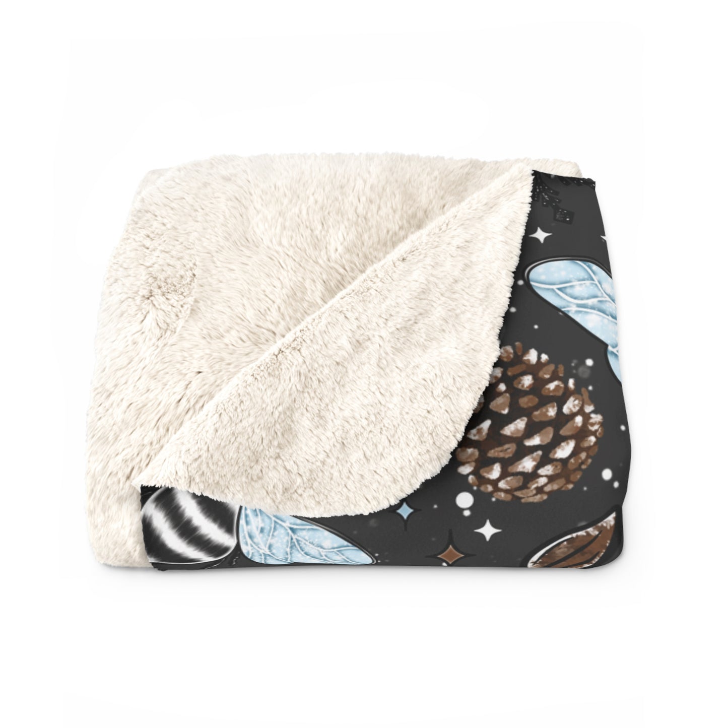 Winter Bees Sherpa Fleece Blanket