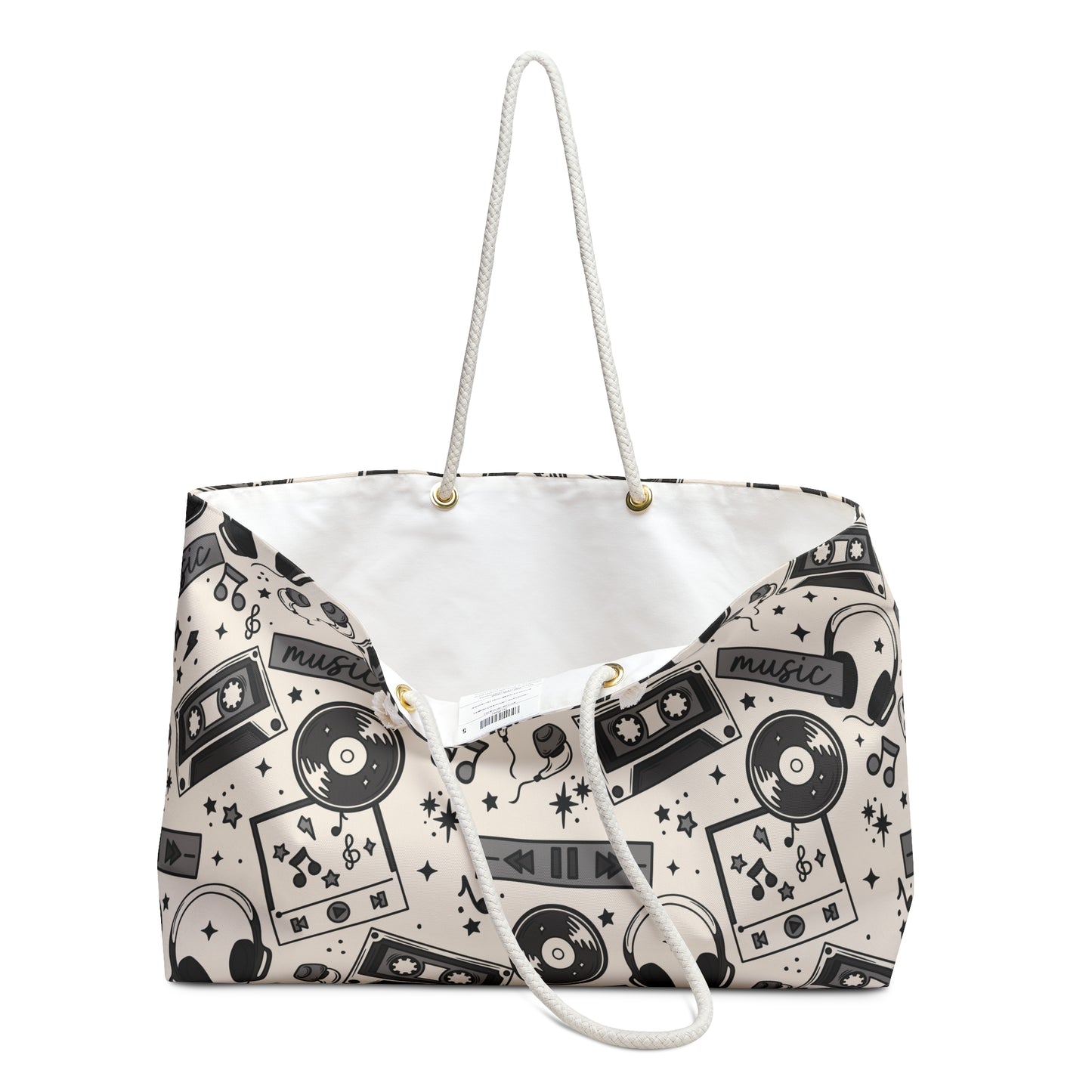 Music Collage Weekender Bag - Eco-Friendly Travel Tote