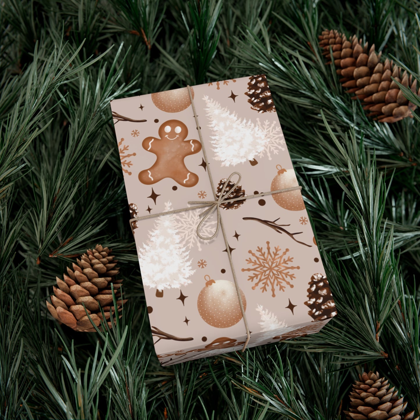 Winter Gingerbread Gift Wrap Papers