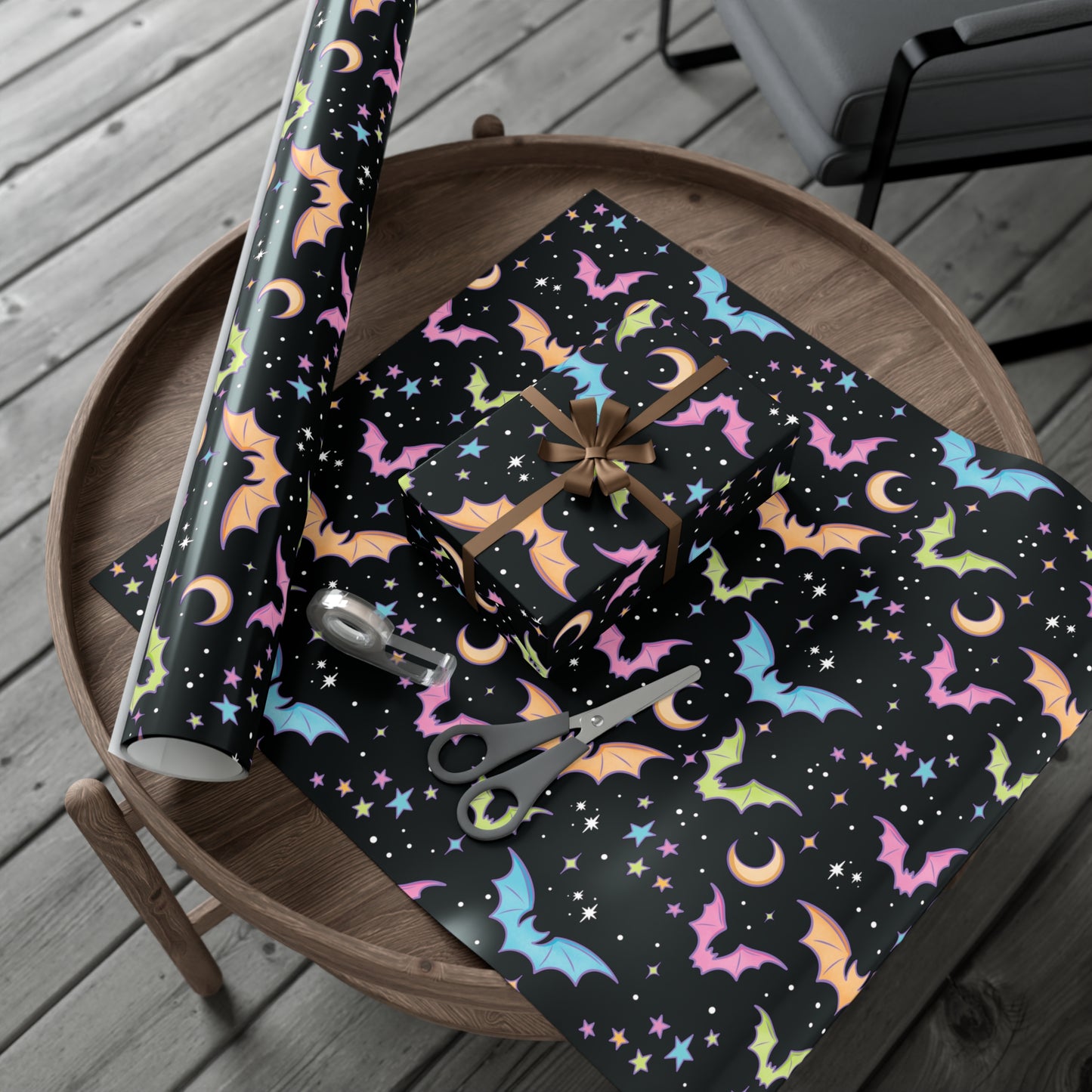 Rainbow Bats Gift Wrap Papers