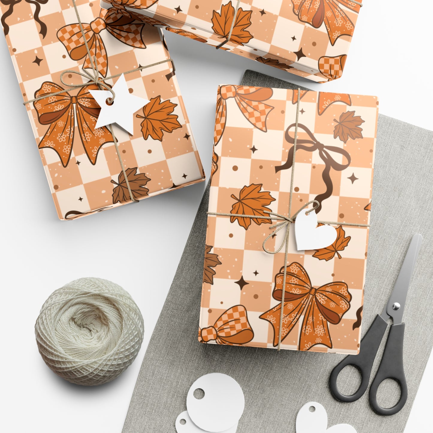 Fall Bows Gift Wrap Papers