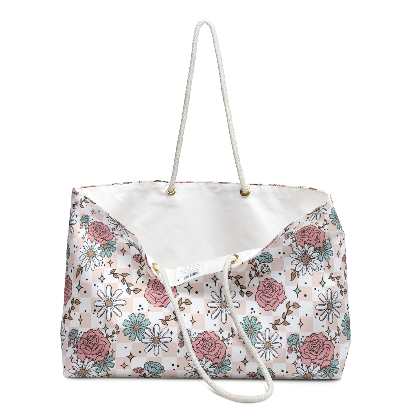 Pink & Blue Florals Weekender Bag - Eco-Friendly Travel Tote