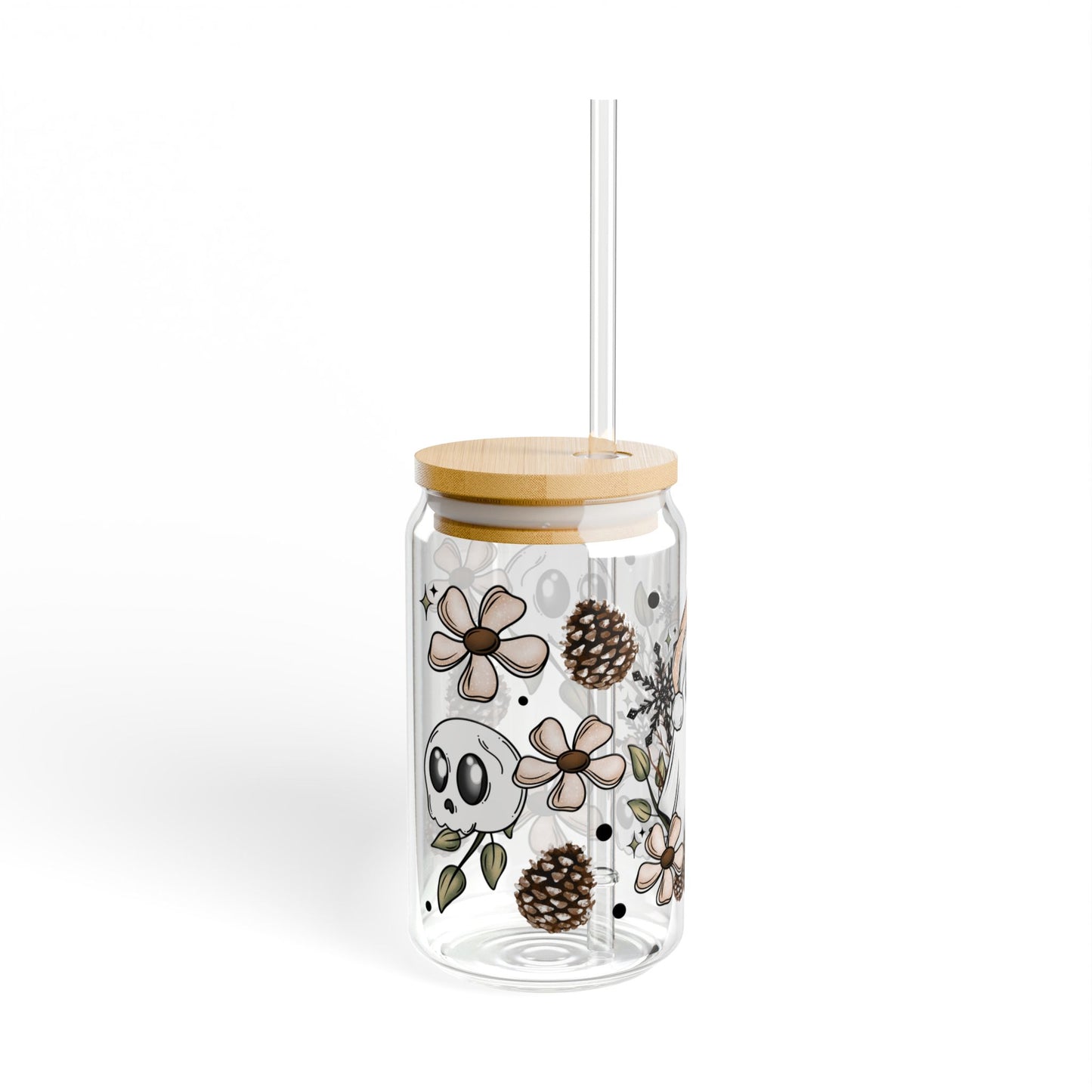 White Ghostie Sipper Glass, 16oz
