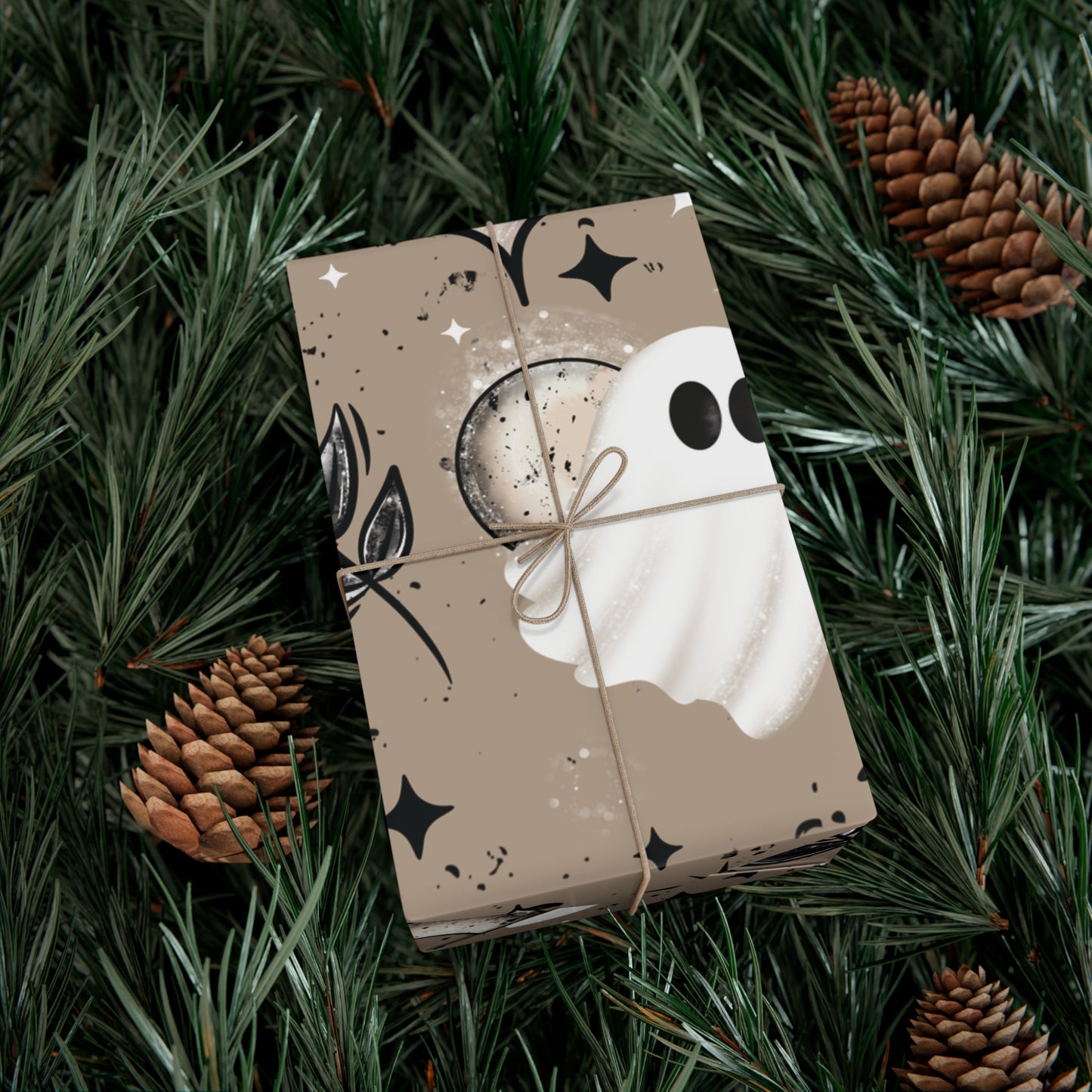 Ghosts and Moons Gift Wrap Papers