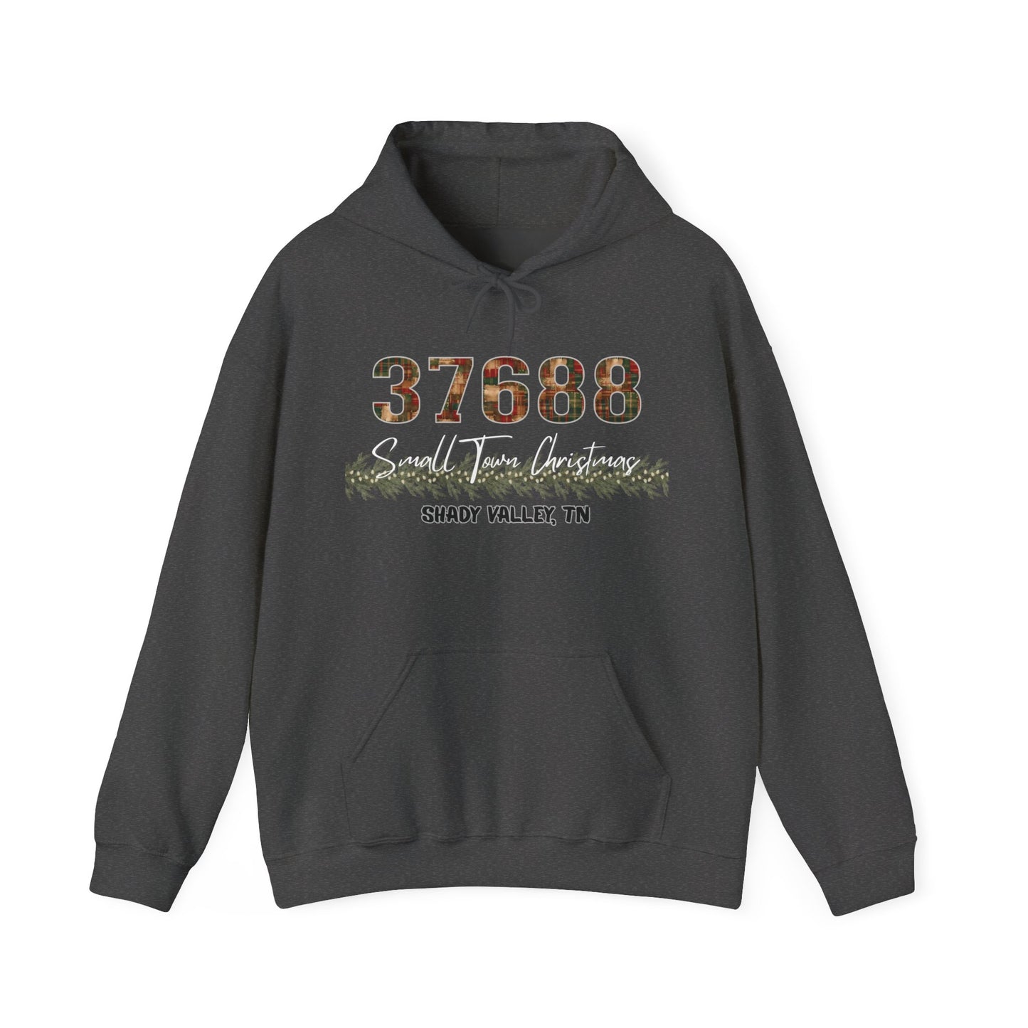 Small Town Christmas Hoodie - Shady Valley | Cozy Winter Apparel, Gift for Him/Her, Holiday Outfit, Family Gathering Clothes