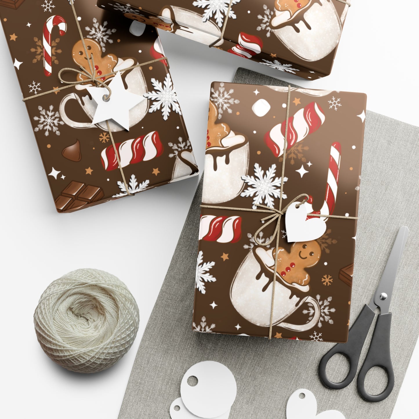 Gingerbread and Hot Cocoa Gift Wrap Papers