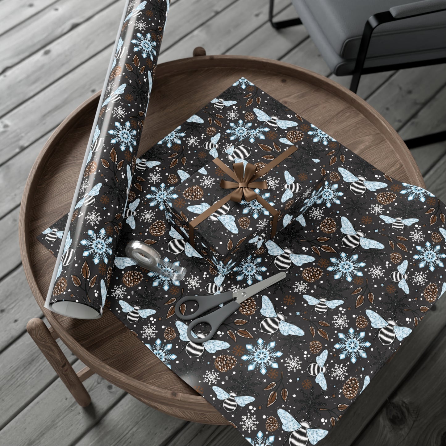 Winter Bees Gift Wrap Papers