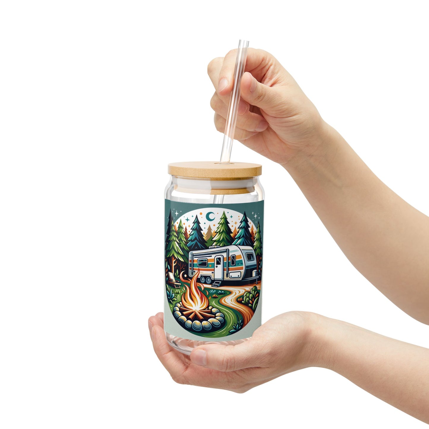 Camper Sipper Glass Can, 16oz