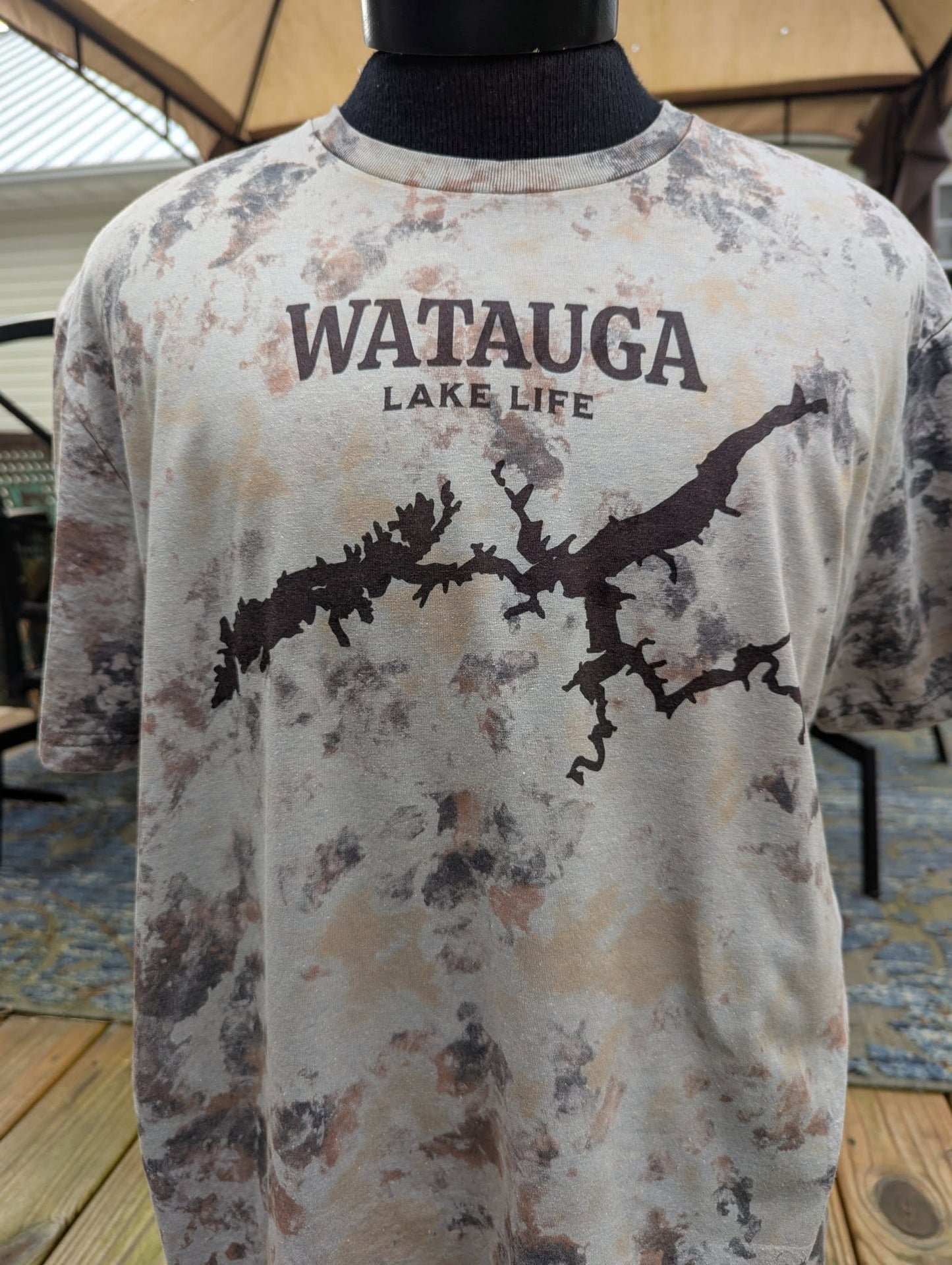 Watauga Lake Life Bleached Tee