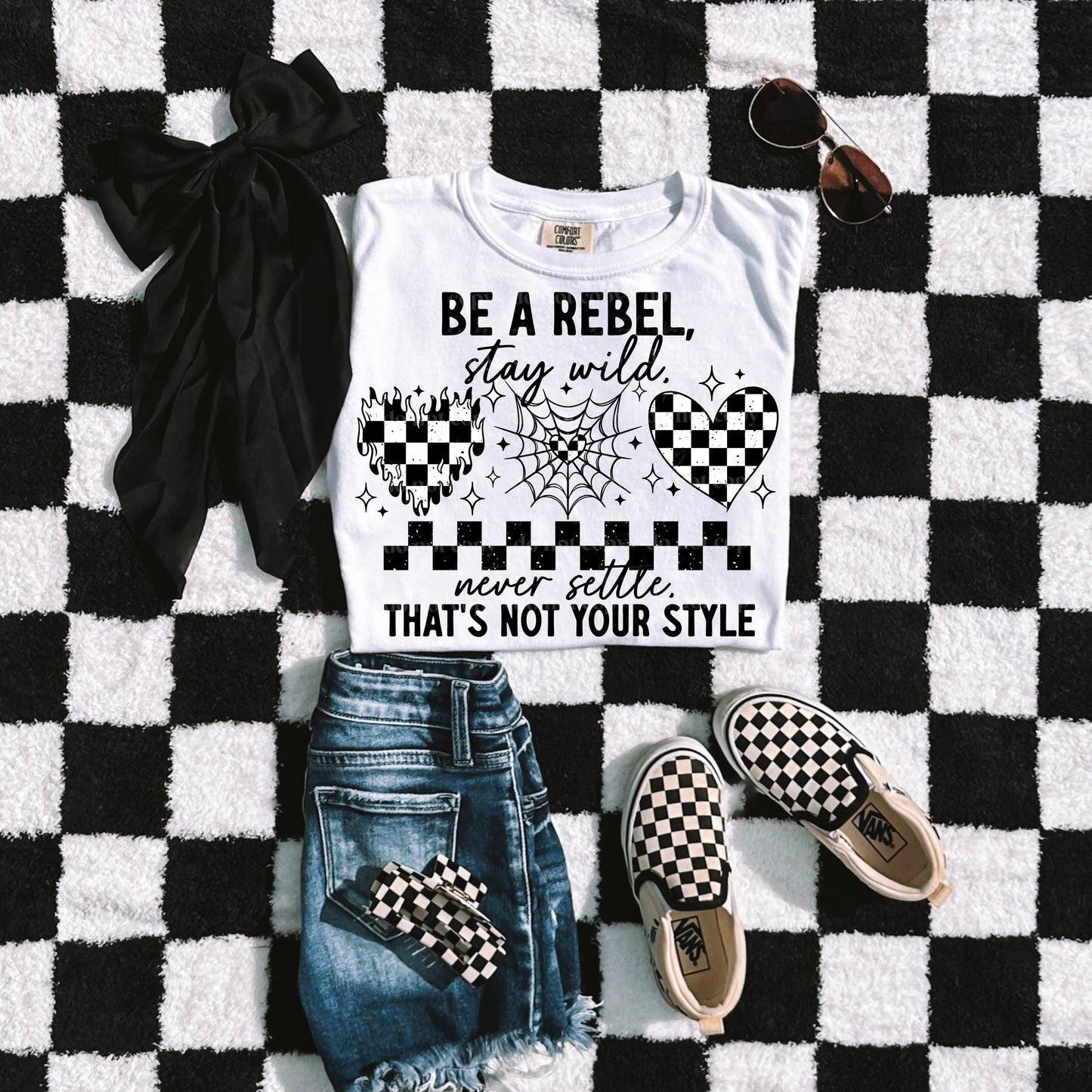 Be A Rebel Black and White Design Only