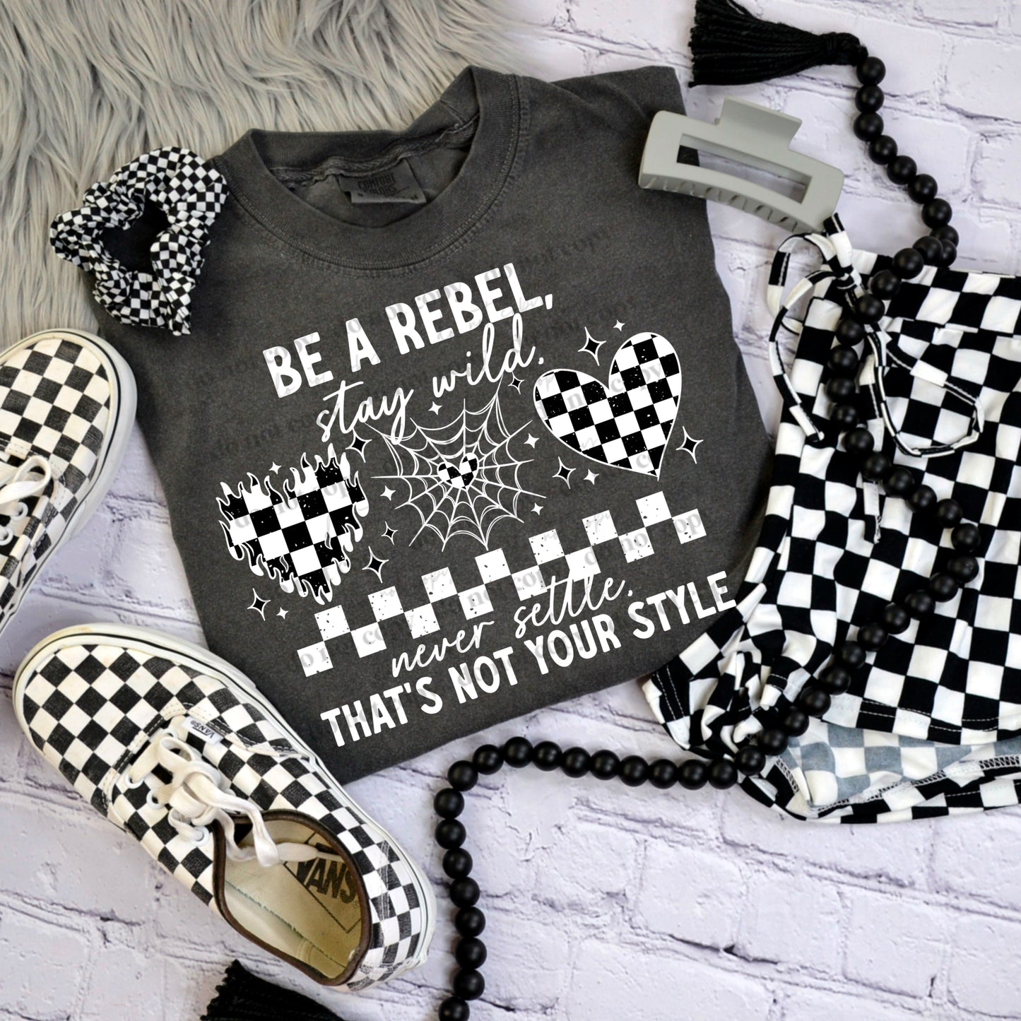Be A Rebel White and Black Design Only