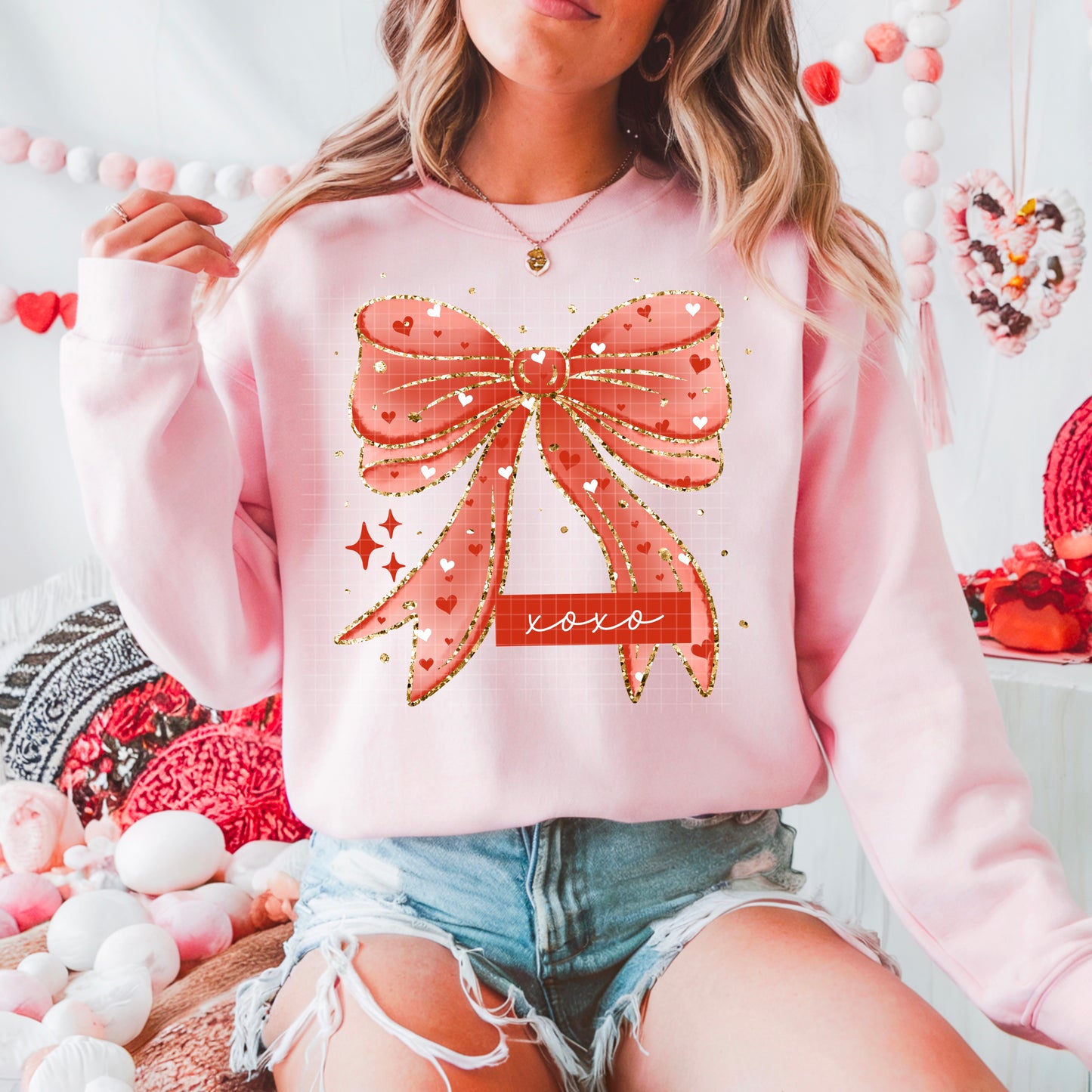 XOXO Heart Bow - Sublimation Only