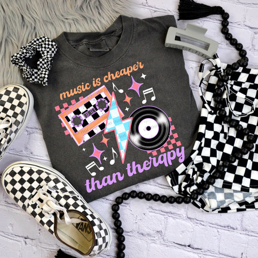Music is Cheaper (White) Design Only