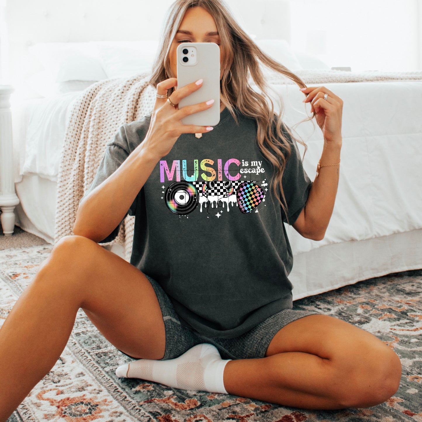 Music is My Escape Design Only - White