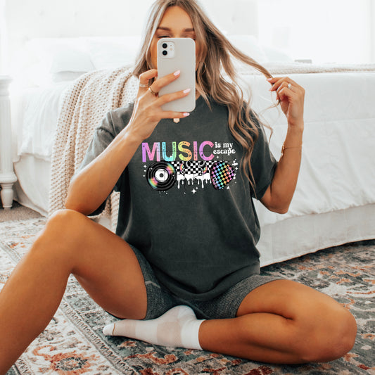 Music is My Escape Design Only - White