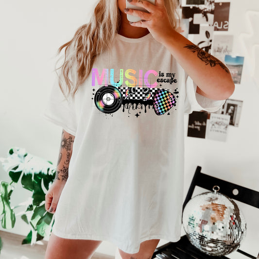 Music is My Escape Design Only - Black