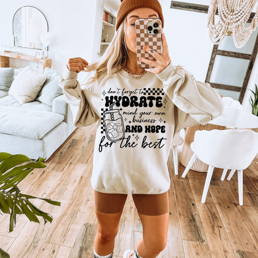 Hydrate & Hope for the Best (Black) Design Only
