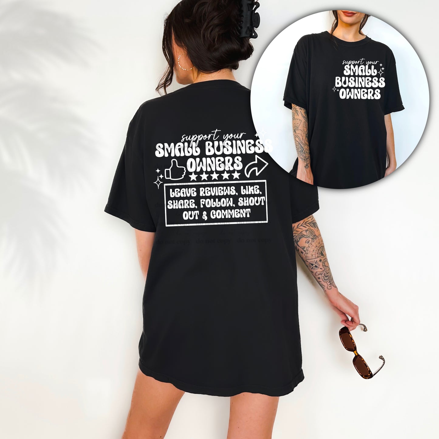 Support Your Small Business Owners (White) Design Only