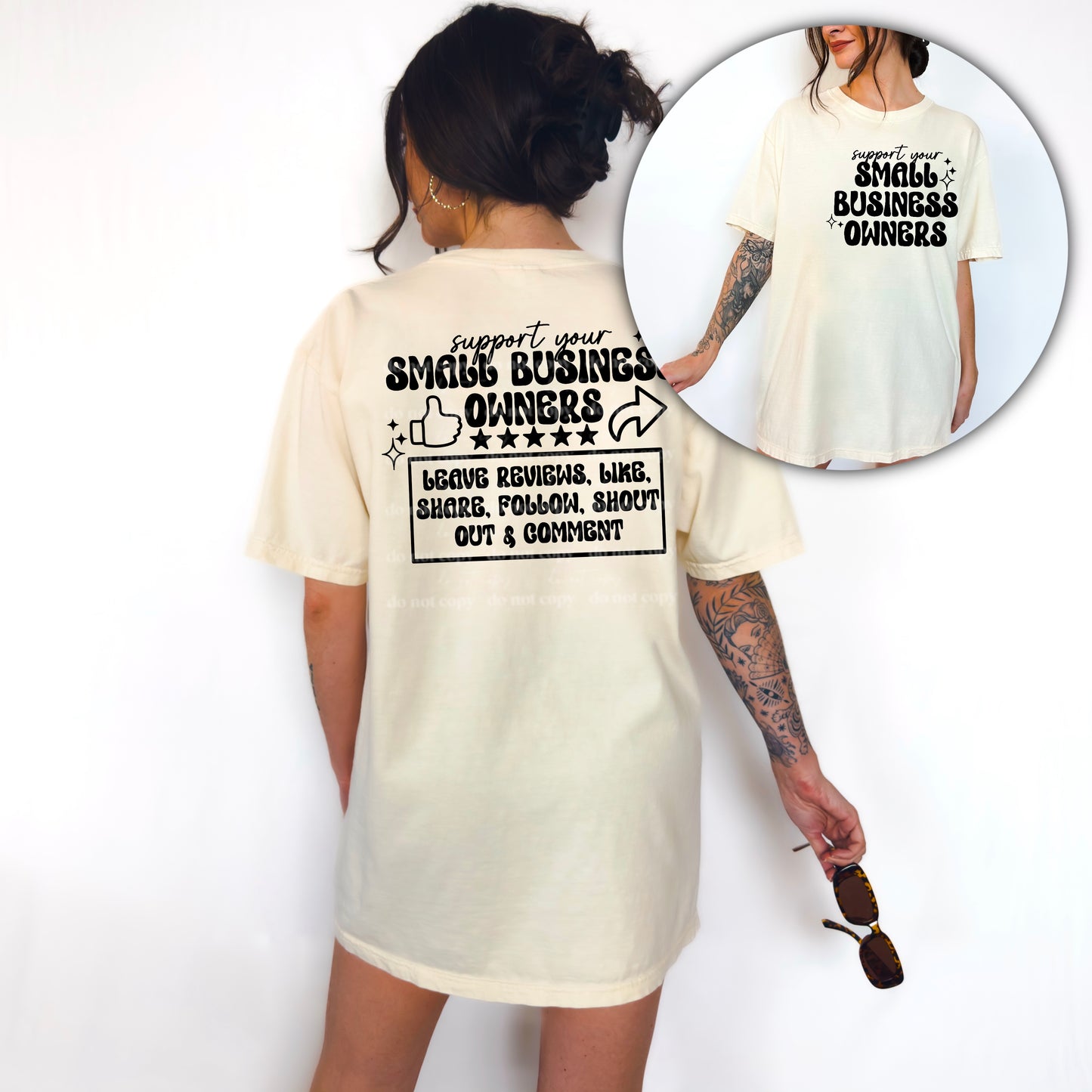 Support Your Small Business Owners (Black) Design Only