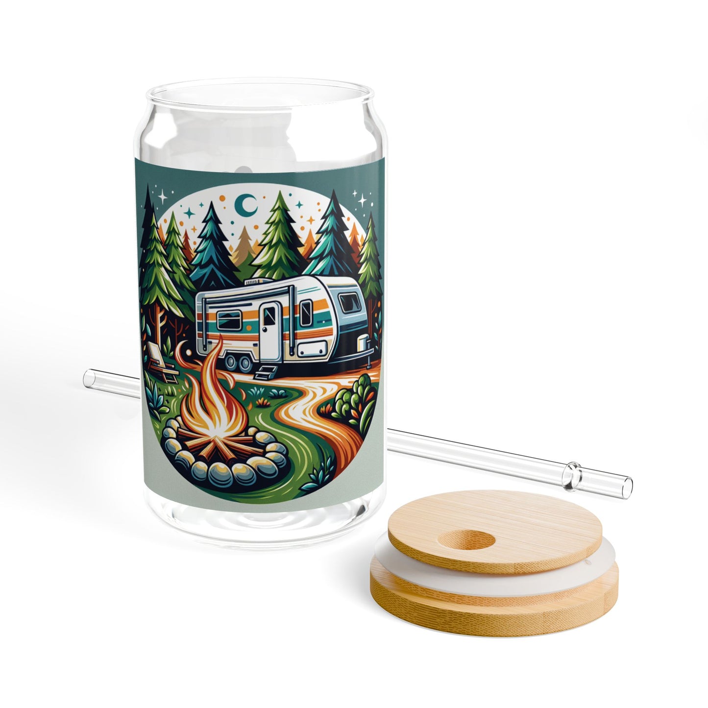 Camper Sipper Glass Can, 16oz