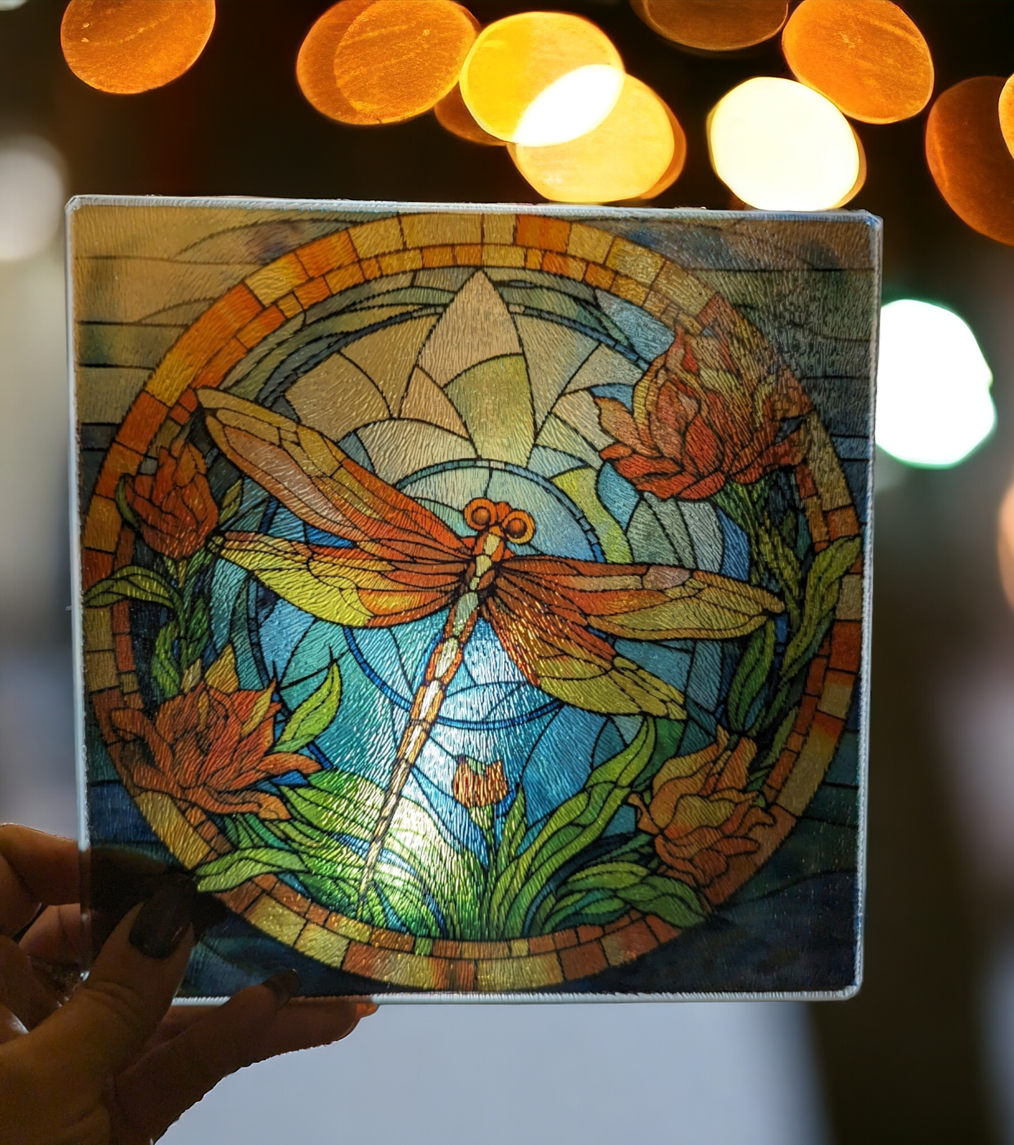 Dragonfly Glass Cutting Board