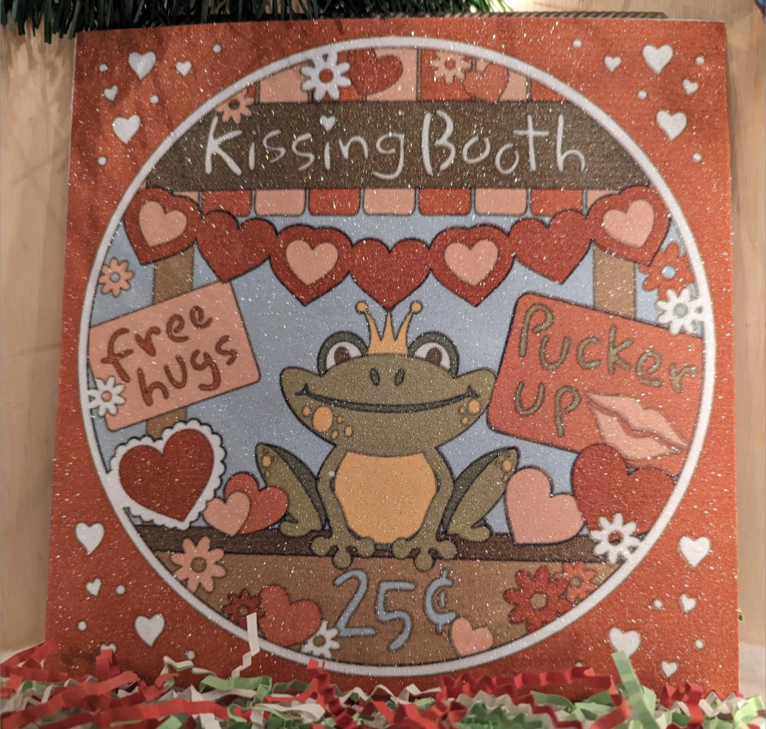 Kissing Booth 8x8 Canvas