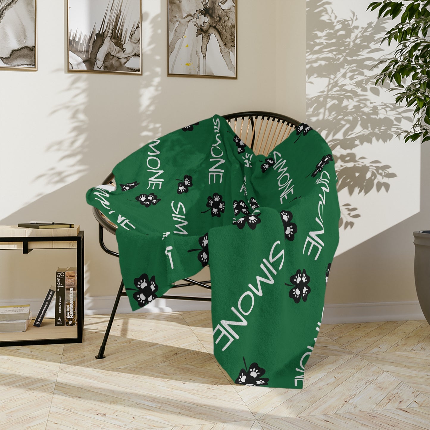 Personalized St. Patrick's Day Dog Mom blanket