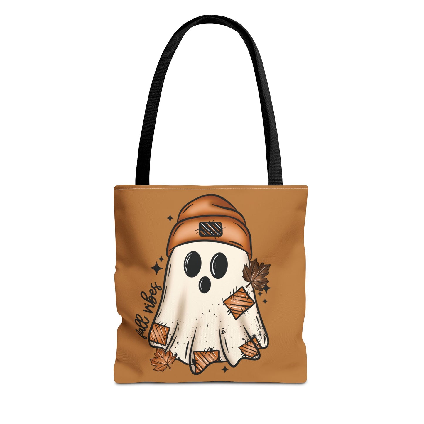 Fall Vibes Ghostie Tote Bag | Fall Seasonal Tote, Trick or Treat, Autumn Decor, Patchwork, Gift for Her