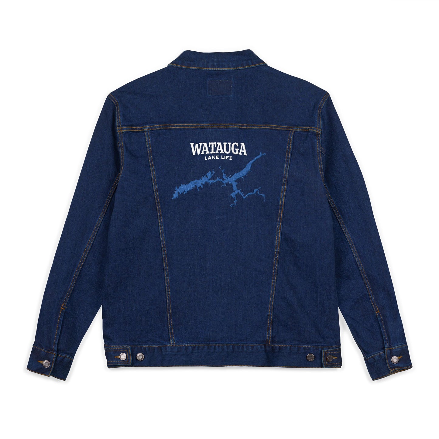 Watauga Lake Life Denim Jacket | Lake Life | Watauga Lake | Tennessee Living | Custom Denim Outerwear