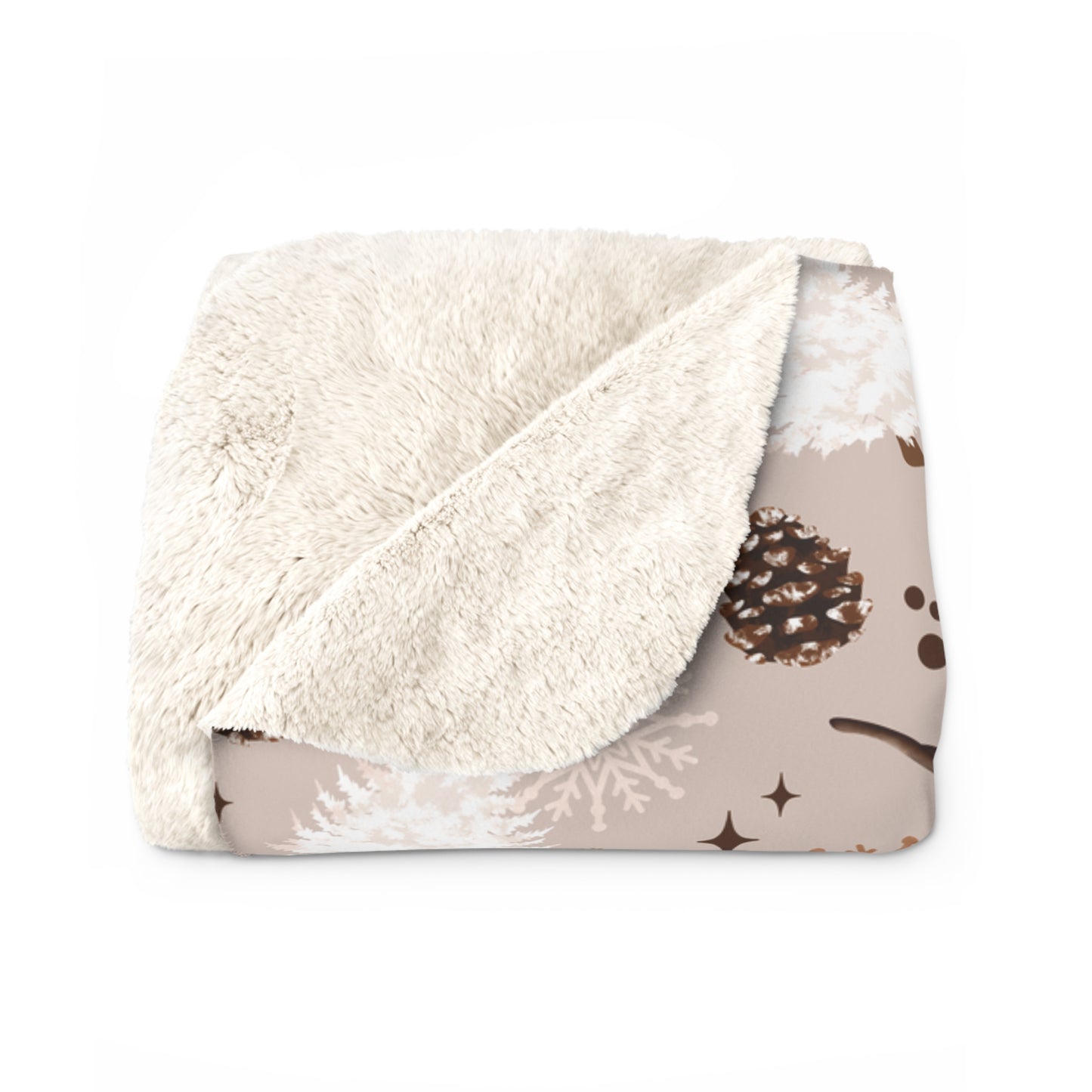 Winter Gingerbread Sherpa Fleece Blanket