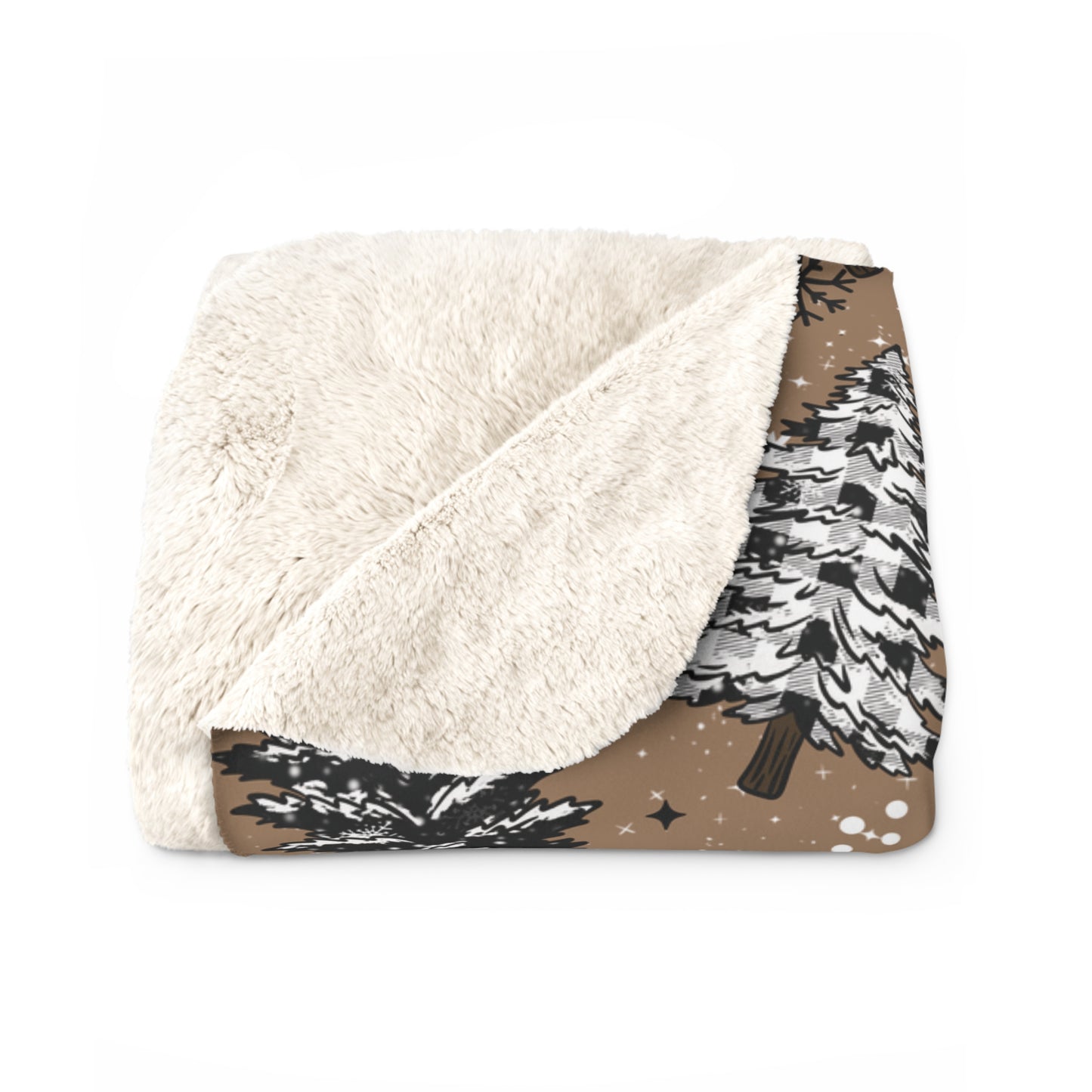 Plaid Trees Sherpa Fleece Blanket