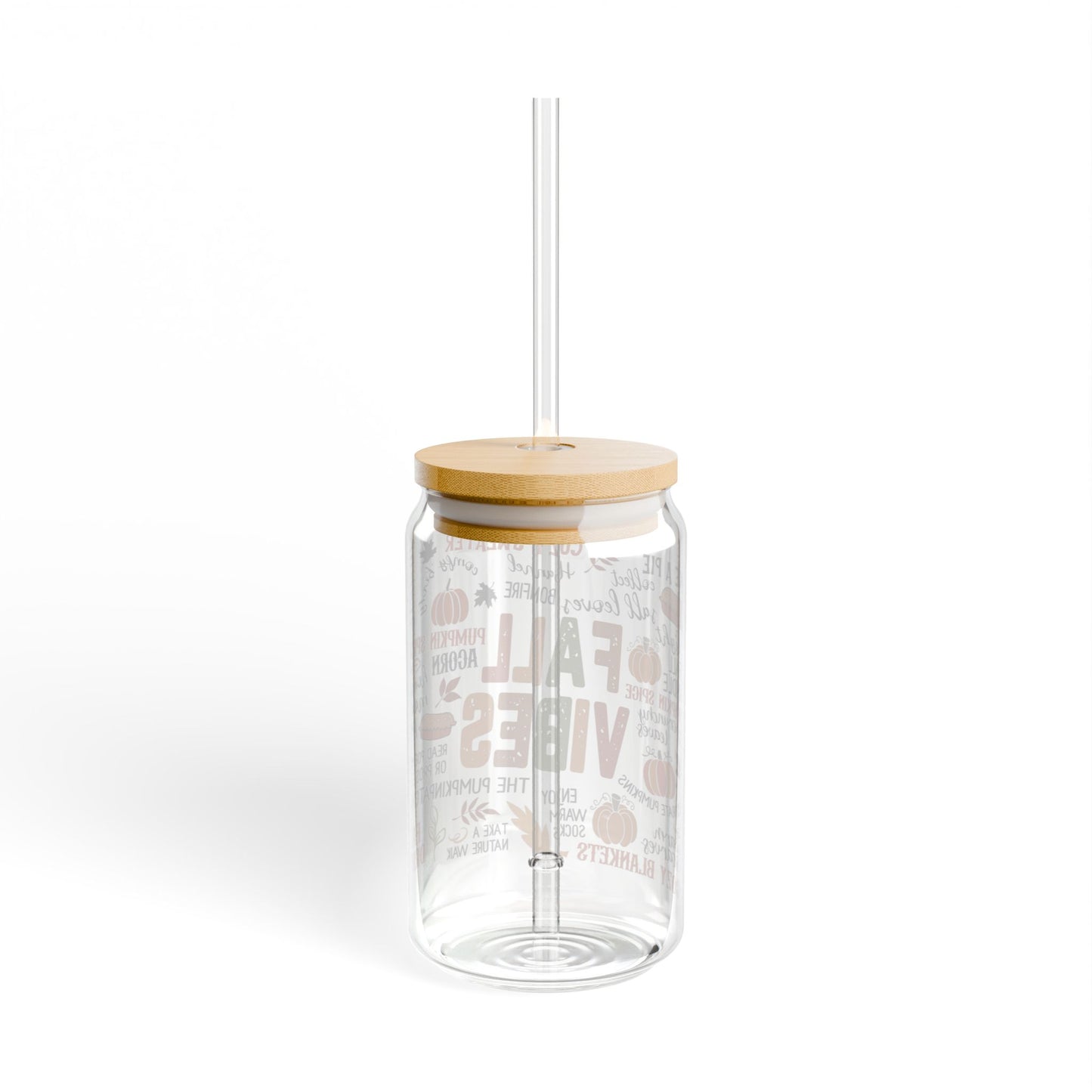 Fall Vibes Sipper Glass, 16oz