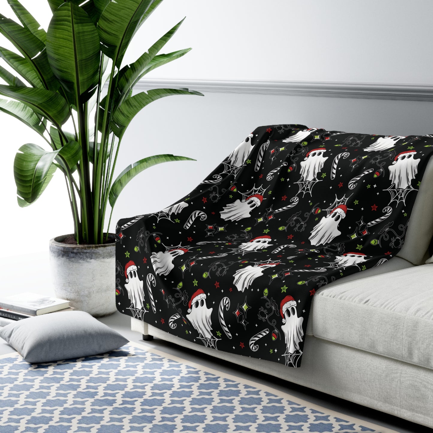 Creepmas Ghostie Sherpa Fleece Blanket